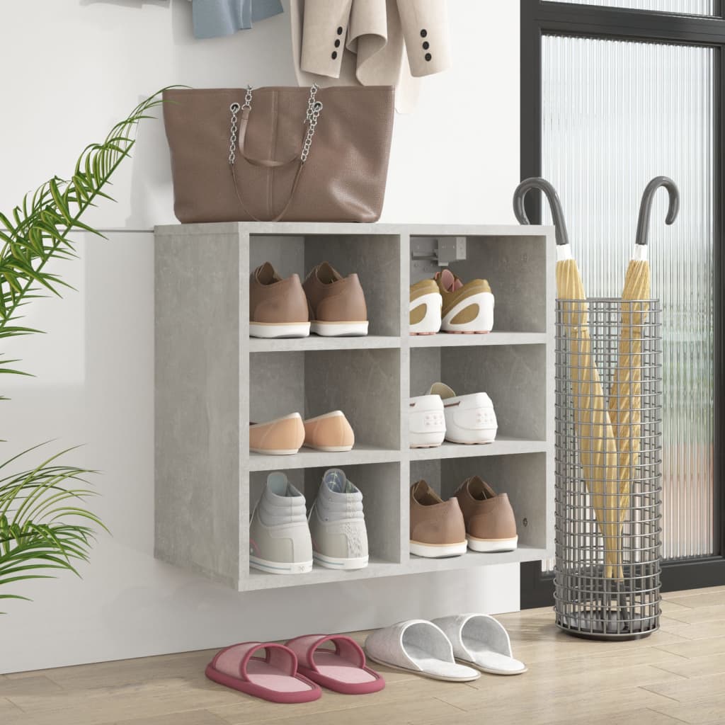 Shoe Cabinet Concrete Grey 52.5x30x50 cm